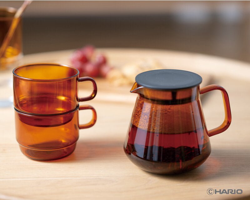 Hario Colors Tea & Coffee Server – 600ml Stylish Glass Carafe - Barista Delight