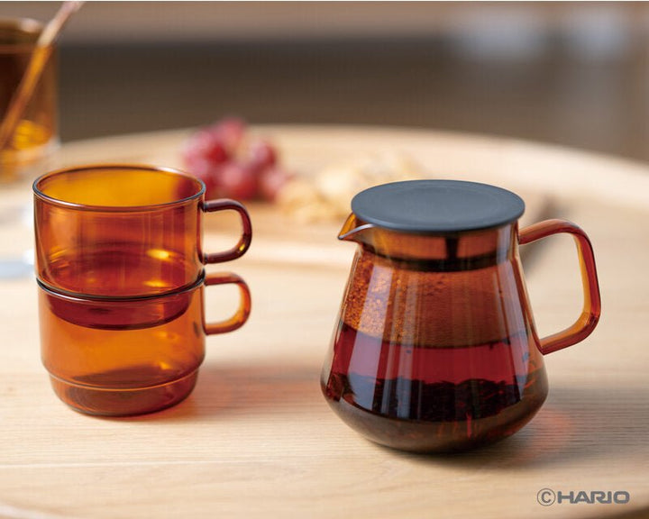 Hario Colors Tea & Coffee Server – 600ml Stylish Glass Carafe - Barista Delight