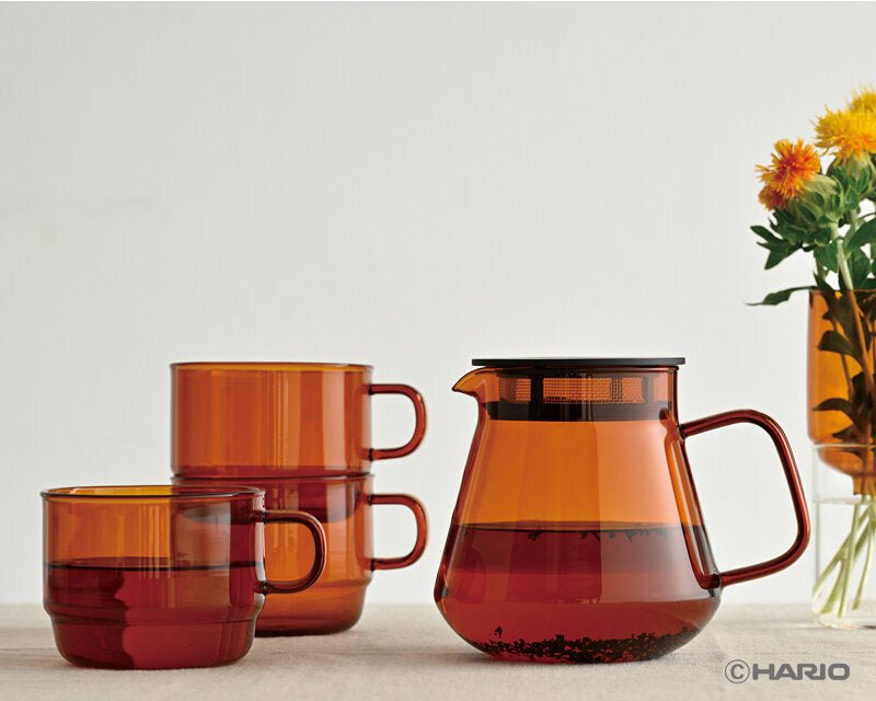 Hario Colors Tea & Coffee Server – 600ml Stylish Glass Carafe - Barista Delight