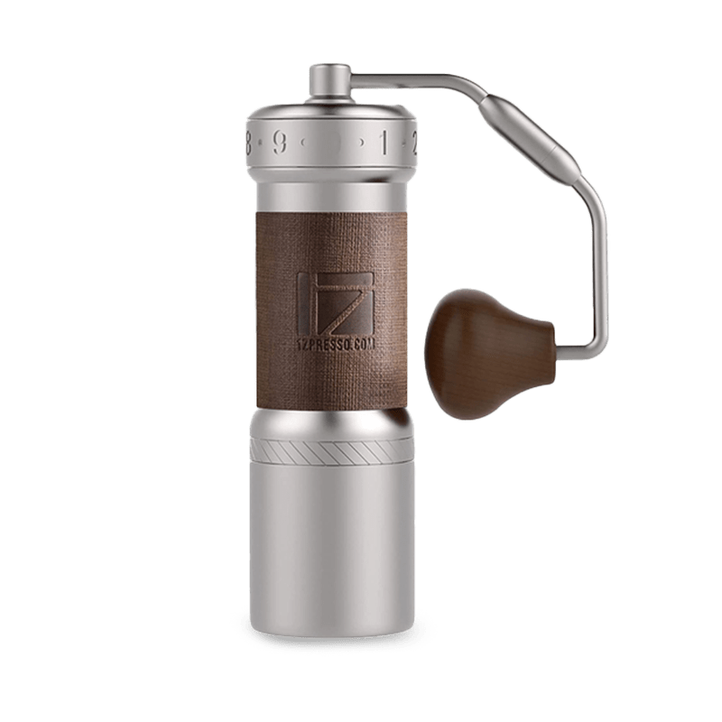 1Zpresso K - Ultra Manual Coffee Grinder – Silver & Iron Grey - Barista Delight
