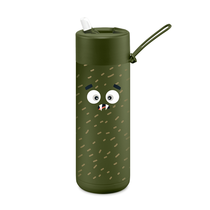 Frank Green Ceramic Reusable Bottle 595ml with Flip Straw Lid - Barista Delight