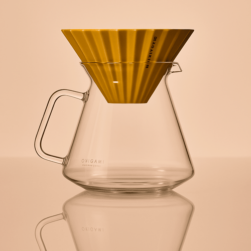 Origami Glass Coffee Server with Hario - Barista Delight