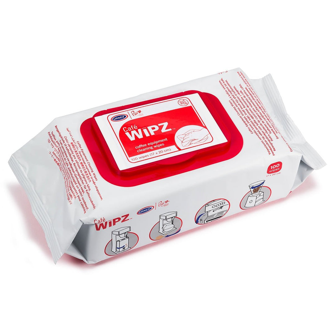 Urnex Wipz Wet Wipes for Cleaning Coffee Accessories – 100 pcs - Barista Delight